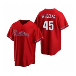 Philadelphia Phillies #45 Zack Wheeler Red MWATKINS Alternate Stitched Jersey