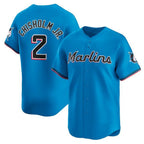 Miami Marlins #2 Jazz Chisholm Jr. Blue MWATKINS Limited Stitched Jersey