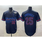 Toronto Blue Jays #25 Anthony Santander Navy MWATKINS 2025 World Series City Connect Limited Stitched Jersey