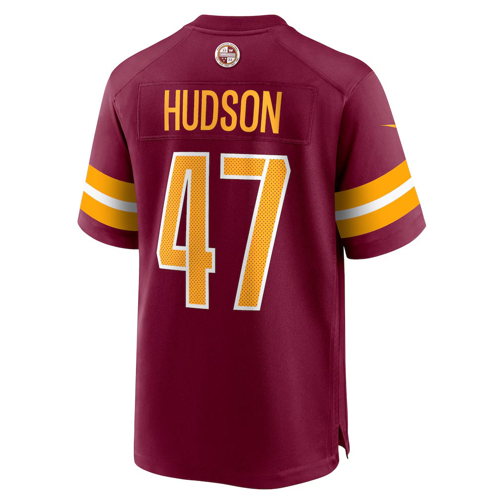 W.Commanders #47 Khaleke Hudson Burgundy MWATKINS Game Jersey