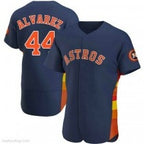 Houston Astros #44 Yordan Alvarez Authentic Navy MWATKINS Alternate Jerseys