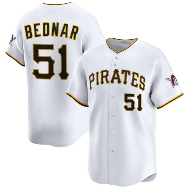 Pittsburgh Pirates #51 David Bednar White MWATKINS 2025 Home Limited Stitched Jersey