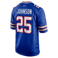 B.Bills #25 Ty Johnson Royal MWATKINS Team Game Jersey