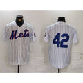 New York Mets #42 Jackie Robinson White MWATKINS Cool Base Stitched Jersey