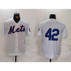 New York Mets #42 Jackie Robinson White MWATKINS Cool Base Stitched Jersey
