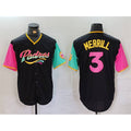 San Diego Padres #3 Jackson Merrill Black MWATKINS City Connect Cool Base Stitched Jersey