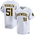 Milwaukee Brewers #51 Freddy Peralta White MWATKINS Alternate Limited Stitched Jersey