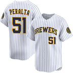 Milwaukee Brewers #51 Freddy Peralta White MWATKINS Alternate Limited Stitched Jersey