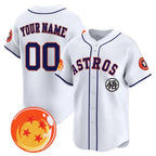 Custom Houston Astros x Dragon Ball White MWATKINS Vapor Premier Limited Jersey - All Stitched