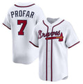 Atlanta Braves #7 Jurickson Profar White MWATKINS 2025 Home Limited Stitched Jersey