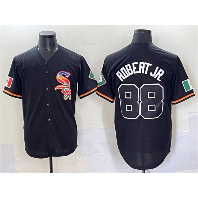 Chicago White Sox #88 Luis Robert Jr. Black MWATKINS Mexico Limited Stitched Jersey