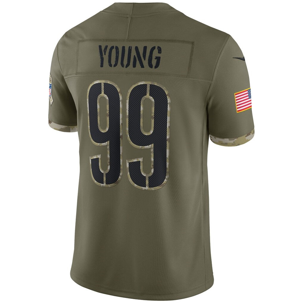 W.Commanders #99 Chase Young Olive MWATKINS Salute To Service Limited Jersey