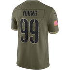 W.Commanders #99 Chase Young Olive MWATKINS Salute To Service Limited Jersey