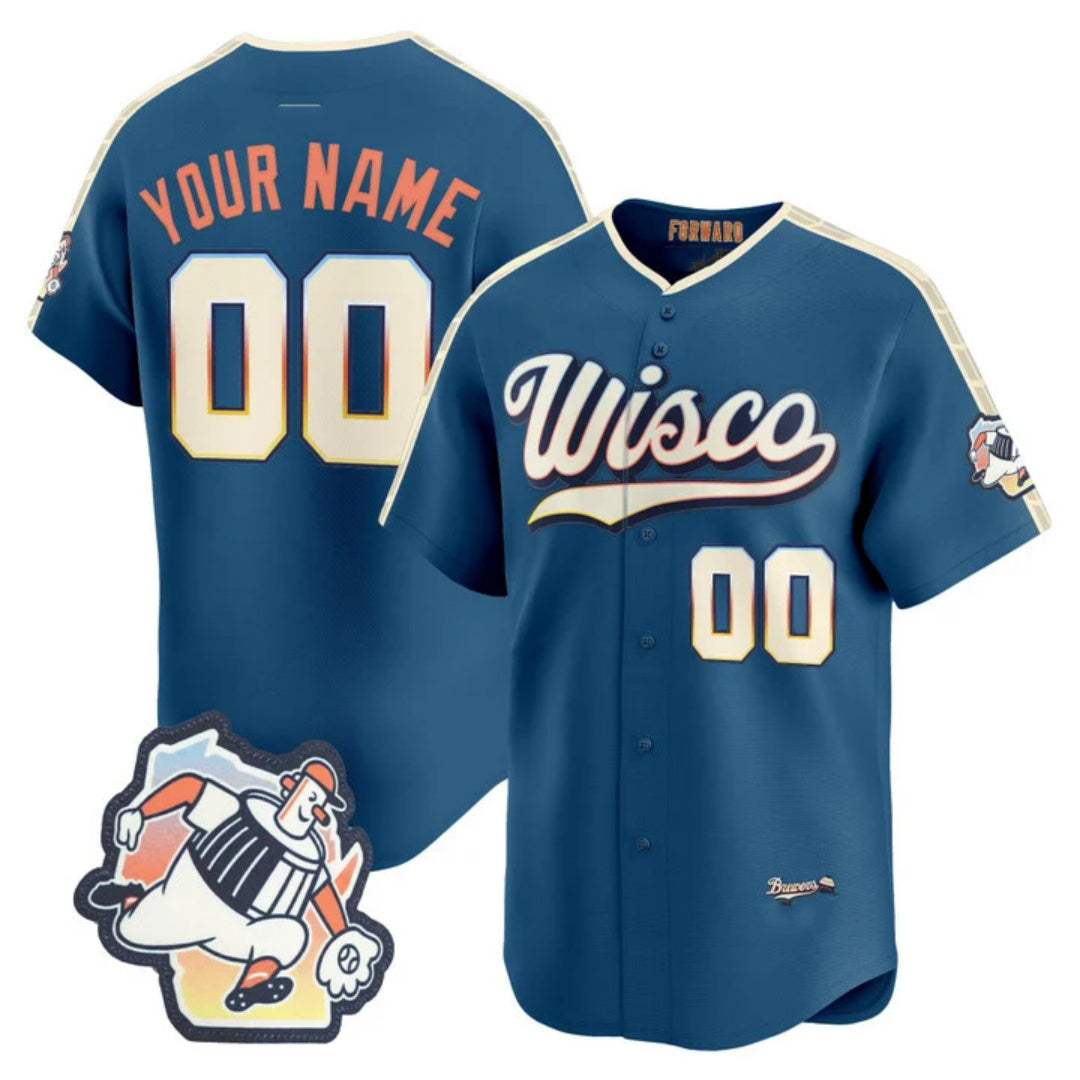 Custom Milwaukee Brewers Mineral Blue MWATKINS 2026 City Connect Stadium Stitched Stitched Jersey