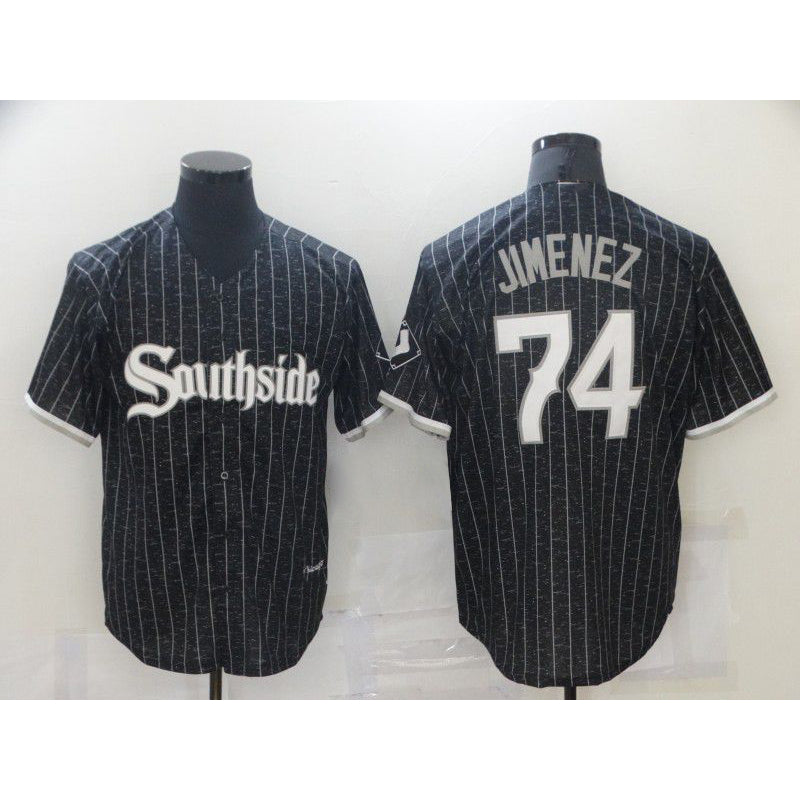 Chicago White Sox #74 Jimenez City Edition Black MWATKINS Game 2021 Jerseys