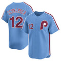 Philadelphia Phillies #12 Kyle Schwarber Light Blue MWATKINS Alternate Limited Jersey