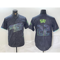 Tampa Bay Rays #22 Jose Siri Charcoal MWATKINS 2024 City Connect Limited Stitched Jersey