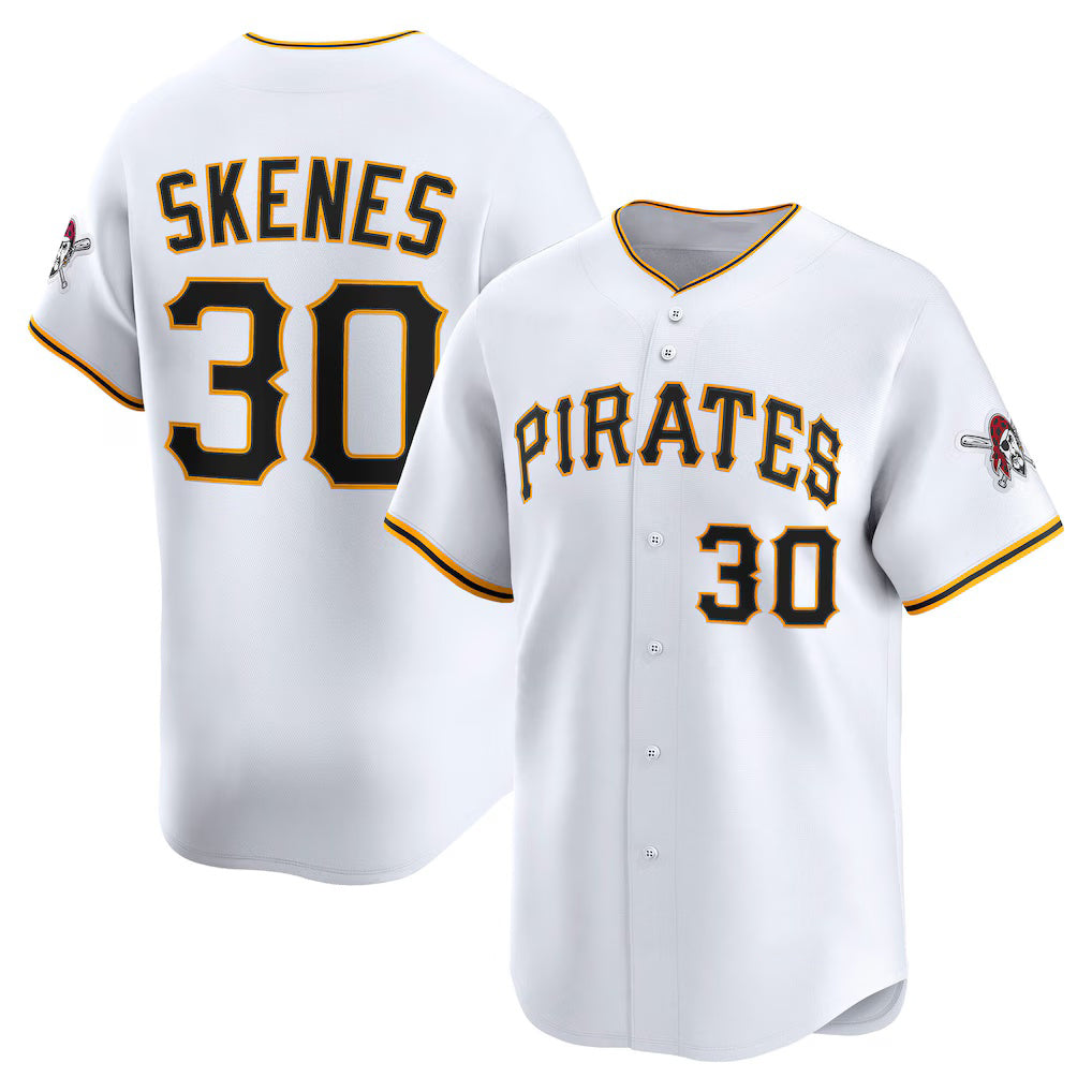 Pittsburgh Pirates #30 Paul Skenes White MWATKINS Home Limited Player Jersey