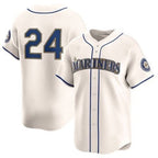 Seattle Mariners #24 Ken Griffey Jr. Cream MWATKINS Cool Base Jersey
