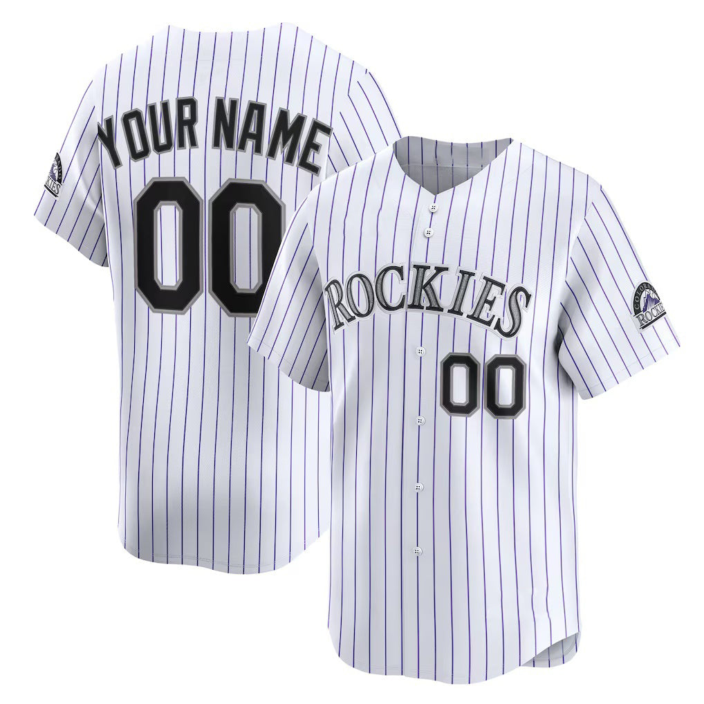 Custom Colorado Rockies White MWATKINS Home Limited Jersey