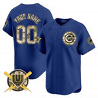 Custom Chicago Cubs Armed Forces Day Vapor Premier Limited Jersey ¨C Royal MWATKINS