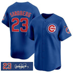 Chicago Cubs #23 Ryne Sandberg Royal MWATKINS 'Ryne Sandberg Tribute' Vapor Limited V3 Stitched Jersey