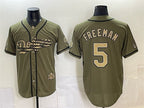 Los Angeles Dodgers #5 Freddie Freeman Olive MWATKINS 2026 Armed Forces Day Stitched Jersey 2