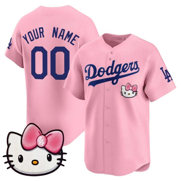 Custom Los Angeles Dodgers ACTIVE PLAYER Pink MWATKINS 2025 Hello Kitty Vapor Premier Limited Stitched Jersey