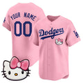 Custom Los Angeles Dodgers ACTIVE PLAYER Pink MWATKINS 2025 Hello Kitty Vapor Premier Limited Stitched Jersey