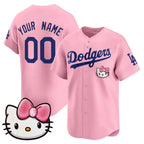 Custom Los Angeles Dodgers ACTIVE PLAYER Pink MWATKINS 2025 Hello Kitty Vapor Premier Limited Stitched Jersey