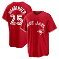 Toronto Blue Jays #25 Anthony Santander Red MWATKINS Canada Day Replica Jersey