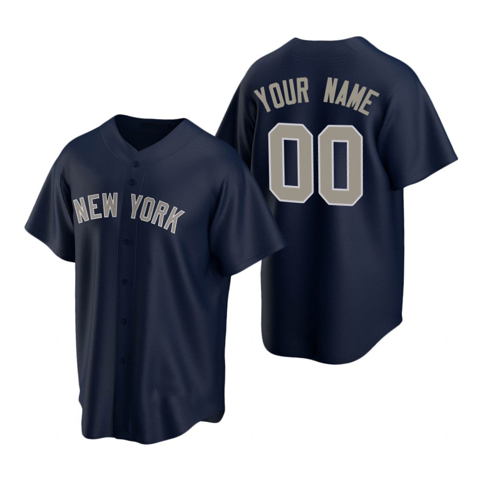 Custom New York Yankees Navy MWATKINS Stitched Cool Base Jersey