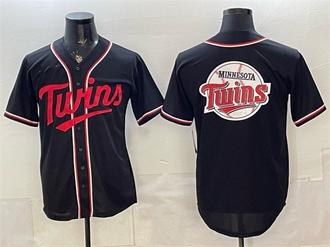 Minnesota Twins Team Big Logo 2026 Fashion Replica Black MWATKINS Out Stitched Jersey