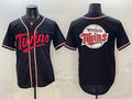 Minnesota Twins Team Big Logo 2026 Fashion Replica Black MWATKINS Out Stitched Jersey