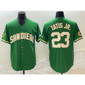 San Diego Padres #23 Fernando Tatis Jr Green MWATKINS Cool Base Stitched Jersey