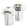 Custom Milwaukee Brewers White MWATKINS Stitched Cool Base Jersey