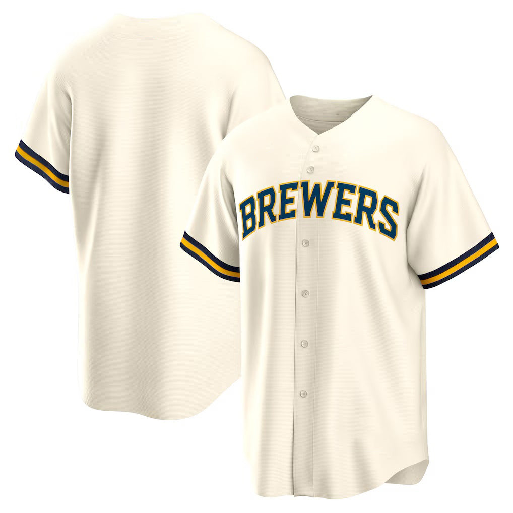 Milwaukee Brewers Cream MWATKINS Home Replica Team Jersey