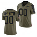 Custom B.Bills Olive MWATKINS ACTIVE PLAYER 2021 Salute To Service Limited Stitched Jersey