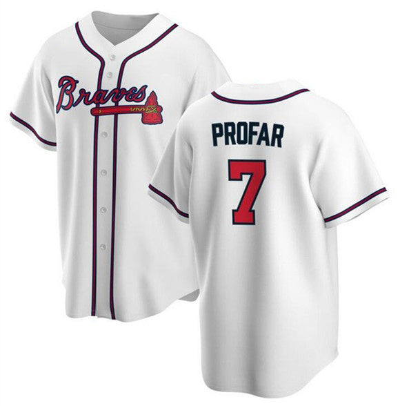Atlanta Braves #7 Jurickson Profar White MWATKINS 2025 Cool Base Stitched Jersey