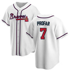 Atlanta Braves #7 Jurickson Profar White MWATKINS 2025 Cool Base Stitched Jersey