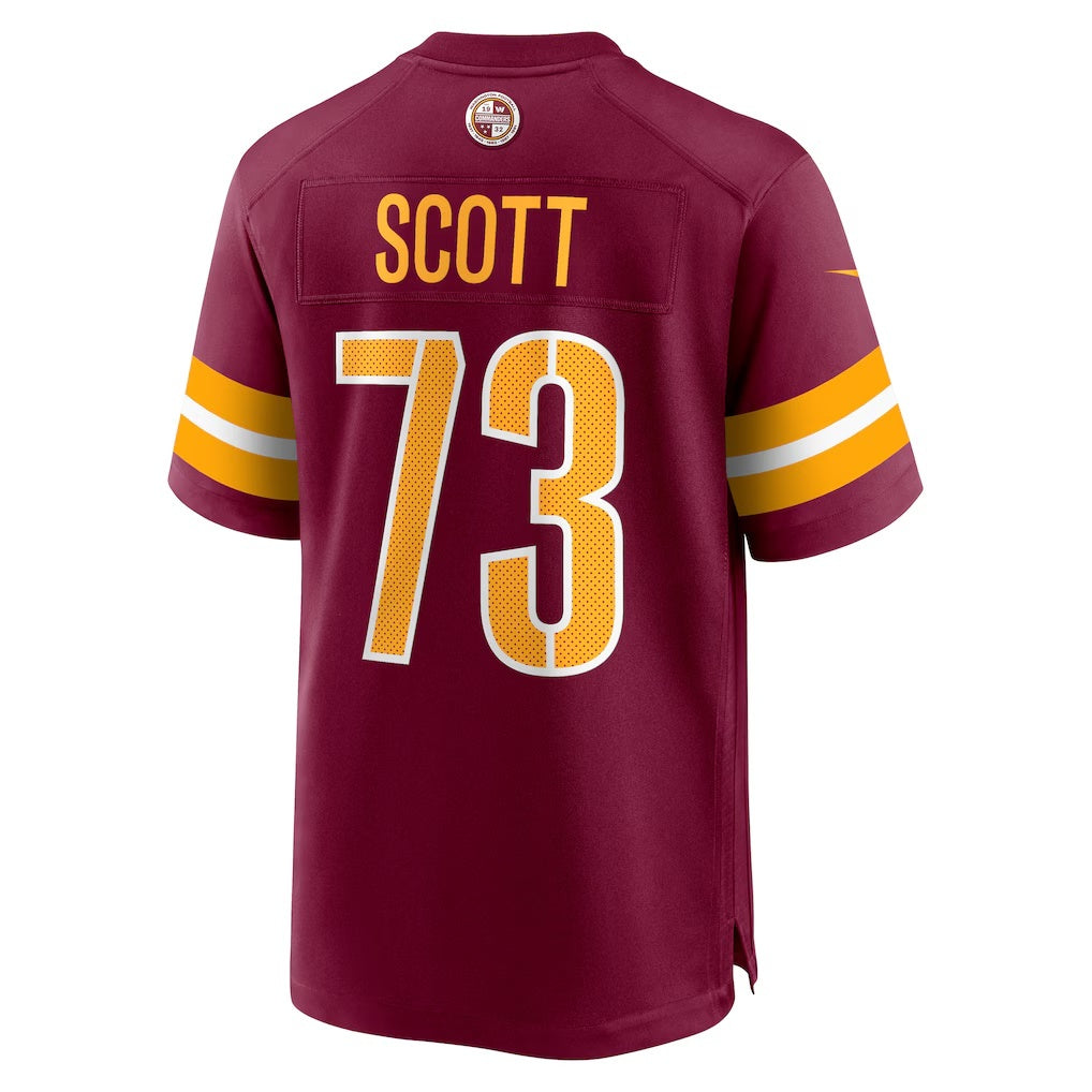 W.Commanders #73 Trent Scott Burgundy MWATKINS Game Jersey