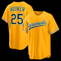 Oakland Athletics #25 Brent Rooker Gold MWATKINS Alternate Stadium Jersey