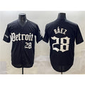 Detroit Tigers #28 Javier B¨¢ez Black MWATKINS 'Motor Gothic Edition' Vapor Premier Limited Stitched Jersey