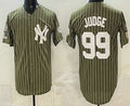 New York Yankees #99 Aaron Judge Olive MWATKINS Pinstripe 2026 Armed Forces Day Salute To Service Jersey