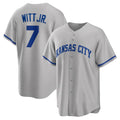 Kansas City Royals #7 Bobby Witt Jr. Gray MWATKINS Road Replica Jersey