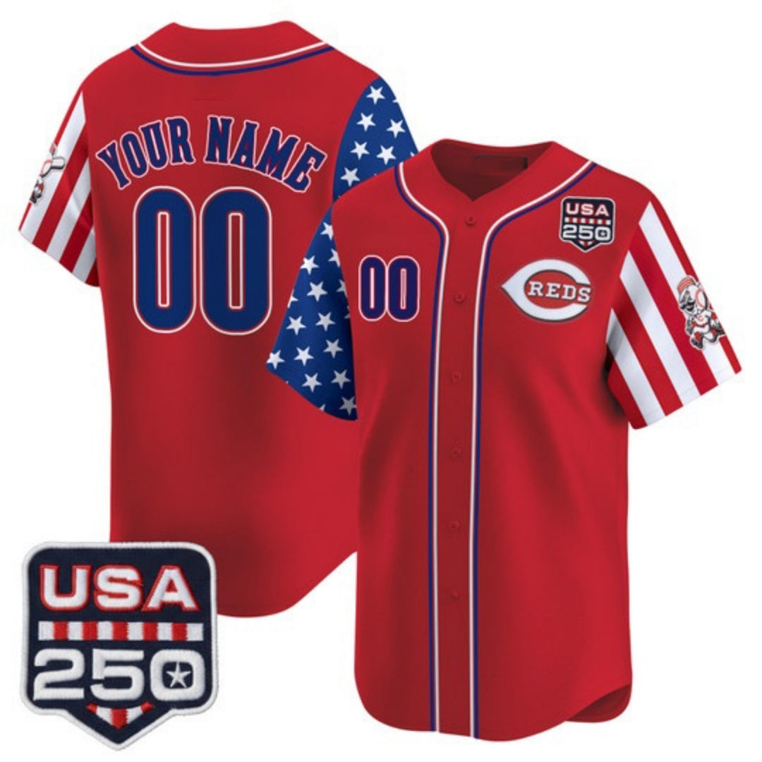 Custom Cincinnati Reds America 250 Edition Vapor Premier Limited Red MWATKINS Stitched Jerseys