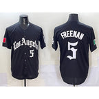 Los Angeles Dodgers #5 Freddie Freeman Black MWATKINS Mexico 2025 LA Gothic Style With Fernando Patch Vapor Premier Limited Stitched Jersey