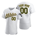 Custom Oakland Athletics White MWATKINS 2020 Stitched Flex Base Jersey
