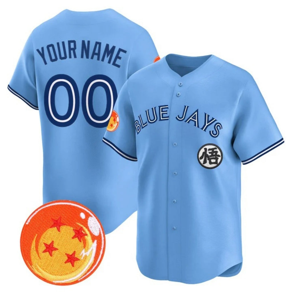 Custom Toronto Blue Jays x Dragon Ball Blue MWATKINS Vapor Premier Limited Jersey - All Stitched