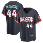 San Diego Padres #44 Joe Musgrove Obsidian MWATKINS 2026 City Connect Stadium Jersey